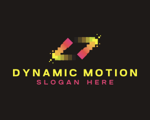 Motion Tech Pixel logo design