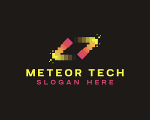 Motion Tech Pixel logo design