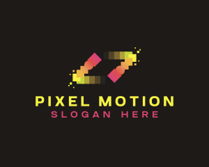 Motion Tech Pixel logo design