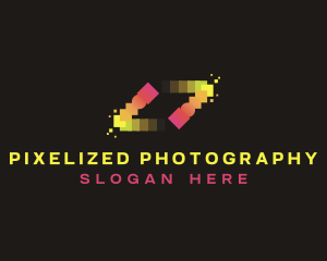 Motion Tech Pixel logo design