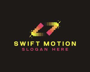 Motion Tech Pixel logo design