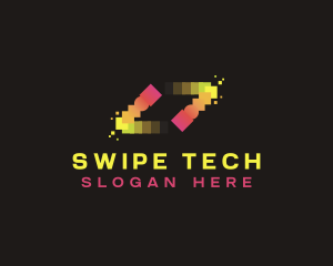 Motion Tech Pixel logo design