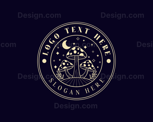 Organic Mushroom Plant Logo