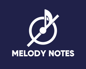 Musical Note Sign logo design