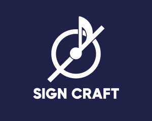 Musical Note Sign logo design