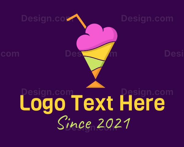 Colorful Sherbet Dessert Logo