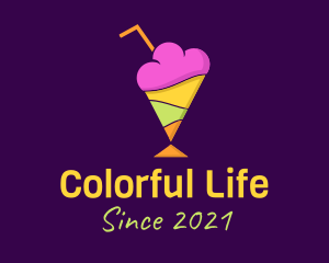 Colorful Sherbet Dessert logo design