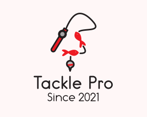 Fishing Pole Lure logo design