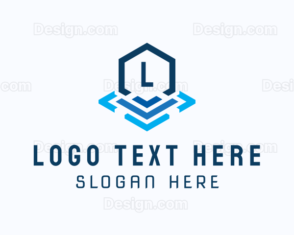 Tech Startup  Hexagon Logo