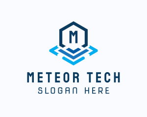 Tech Startup  Hexagon  logo design