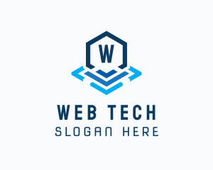 Tech Startup  Hexagon  logo design