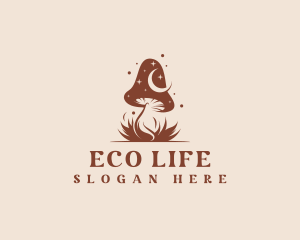 Eco Magical Mushroom logo design