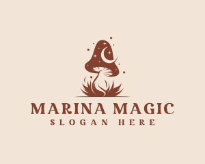 Eco Magical Mushroom logo design