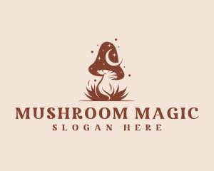 Eco Magical Mushroom logo design