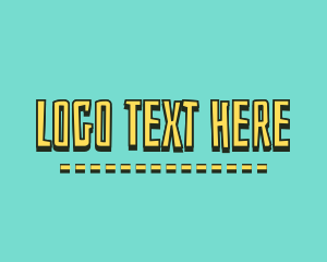 Text - Cartoon Underline Text logo design