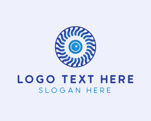 Blue Camera Swirl Logo