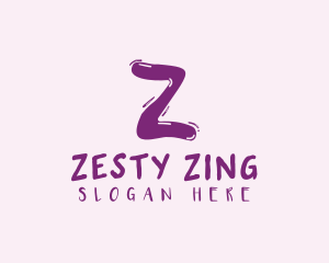 Purple Liquid Soda Letter Z logo design