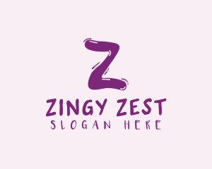 Purple Liquid Soda Letter Z logo design