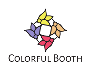 Colorful Tulip Flowers logo design