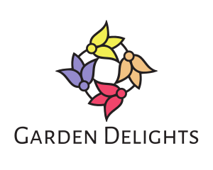 Colorful Tulip Flowers logo design