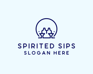 Minimalist Cocktail Bar logo design