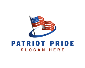 American Flag Patriot logo design