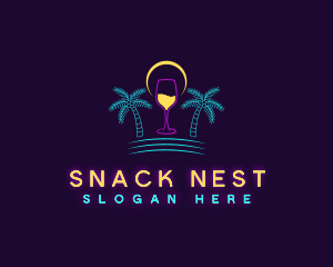 Nightclub Beach Cocktail logo design