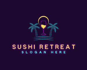 Nightclub Beach Cocktail logo design