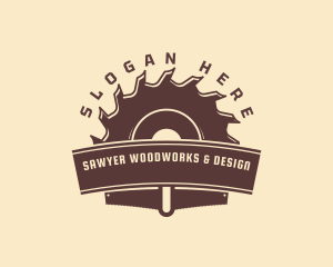 Circular Saw Woodwork logo design