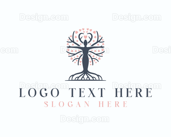 Woman Tree Beauty Logo