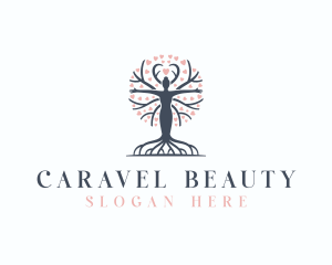 Woman Tree Beauty logo design