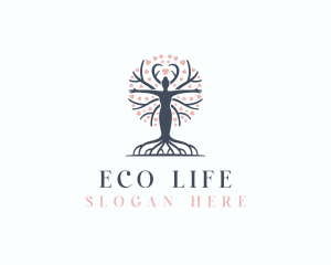 Woman Tree Beauty logo design