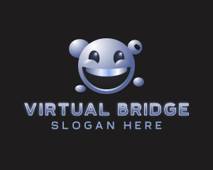 3D Happy Emoji Smile logo