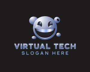 3D Cyber Smiley logo