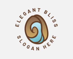 Coffee Bean Wave Logo