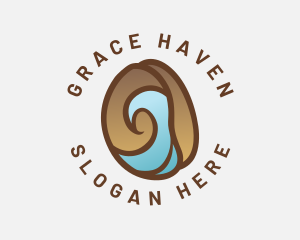 Coffee Bean Wave Logo