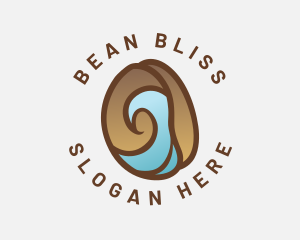 Coffee Bean Wave logo design