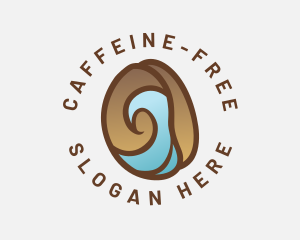 Coffee Bean Wave logo design