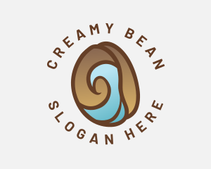 Coffee Bean Wave logo design