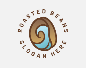 Coffee Bean Wave logo design