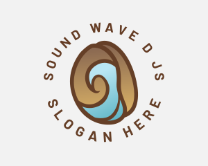 Coffee Bean Wave logo design