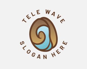 Coffee Bean Wave logo design