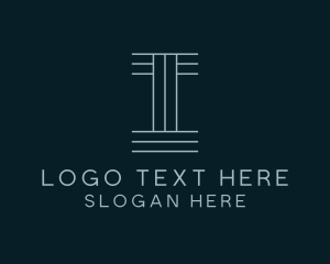 Fabric Textile Letter I logo