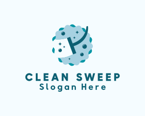 Cleaning Sanitation Wiper logo design