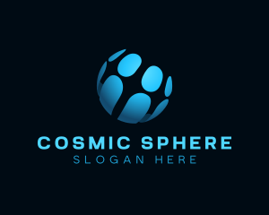 Digital Technology Sphere logo design