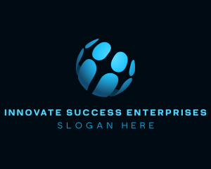 Digital Technology Sphere logo design