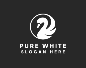 White Swan Wing logo design