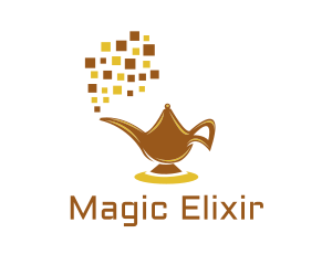 Digital Magic Lamp logo design