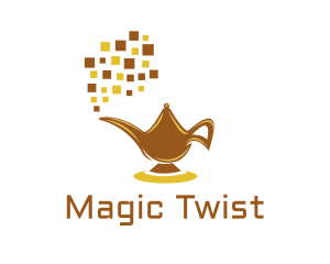 Digital Magic Lamp logo design