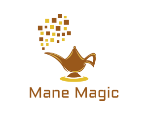 Digital Magic Lamp logo design